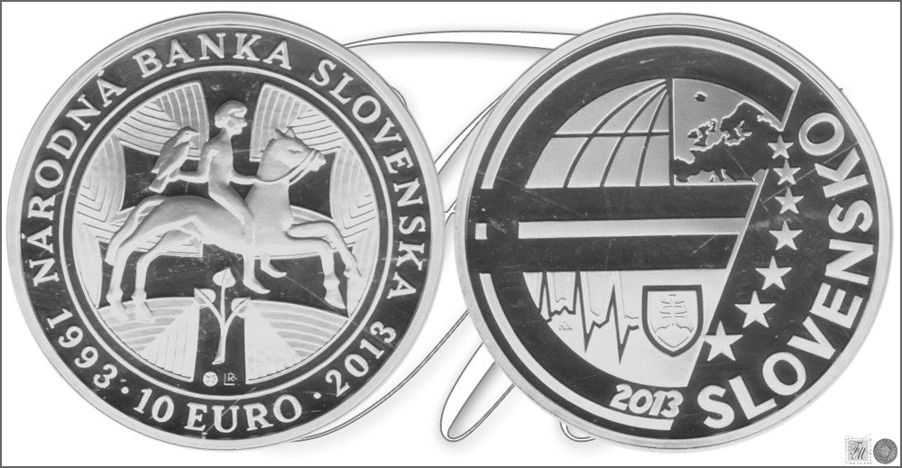 Eslovaquia - 2013 - Monedas euros en plata - PROOF - 10 € año 2013 / Gründung / En estuche