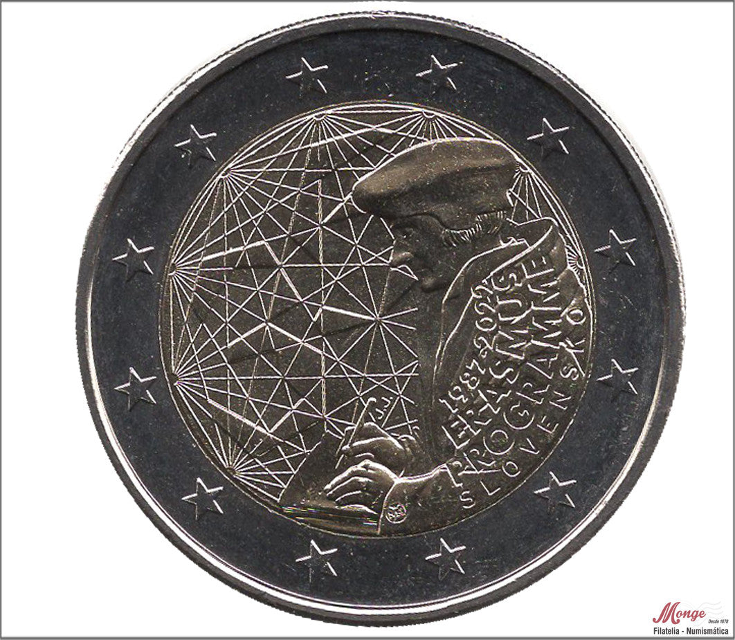 Eslovaquia - 2022 - Monedas Euros circulación - S/C / UNC - 2 € Año 2022 / Erasmus