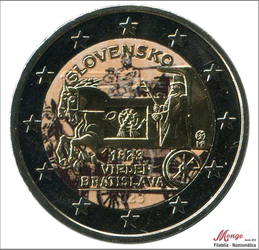 Eslovaquia - 2023 - Monedas Euros Color - S/C / UNC - 2 € Año 2023 / Viena - Bratislava