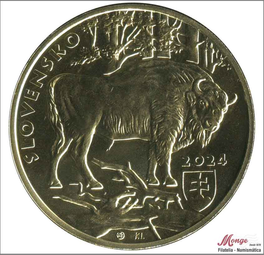 Eslovaquia - 2024 - Monedas Euros circulación - S/C / UNC - 5 € Año 2024 / El bisonte europeo