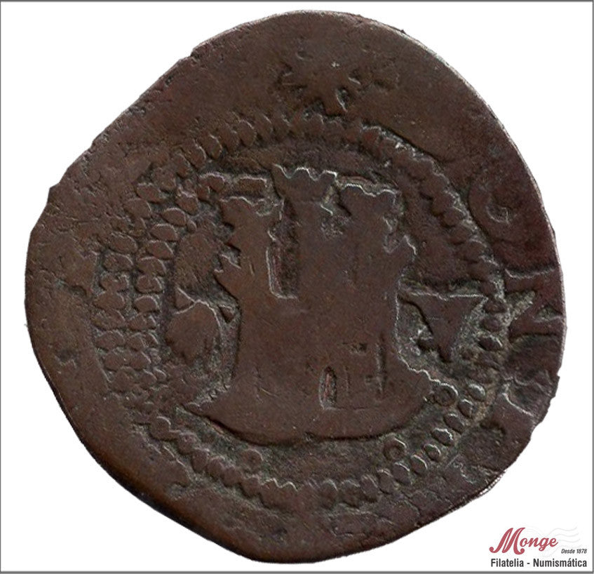 España - 1556 - Felipe II - Nº 00800 - BC / F - 2 Maravedis La Coruña V (1556-1598) Cu