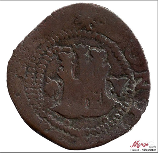 España - 1556 - Felipe II - Nº 00800 - BC / F - 2 Maravedis La Coruña V (1556-1598) Cu