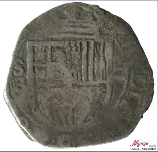 España - 1598 - Felipe II - Nº 00553 - MBC / VF - 2 Reales 1598 B Sevilla tipo OMNIUM