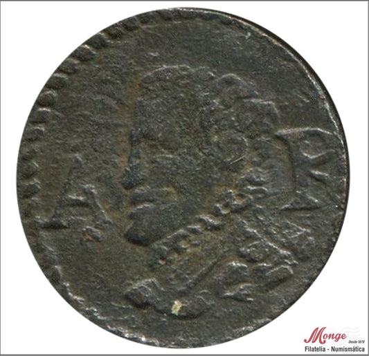 España - 1613 - Felipe III - Nº 00593 - BC / F - Ardite 1613 Barcelona Cu