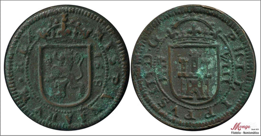 España - 1618 - Felipe IV - Nº JS-D228 - MBC / VF - 8 Marvedis 1618 Segovia - Acueducto de 3 Arcos bajo