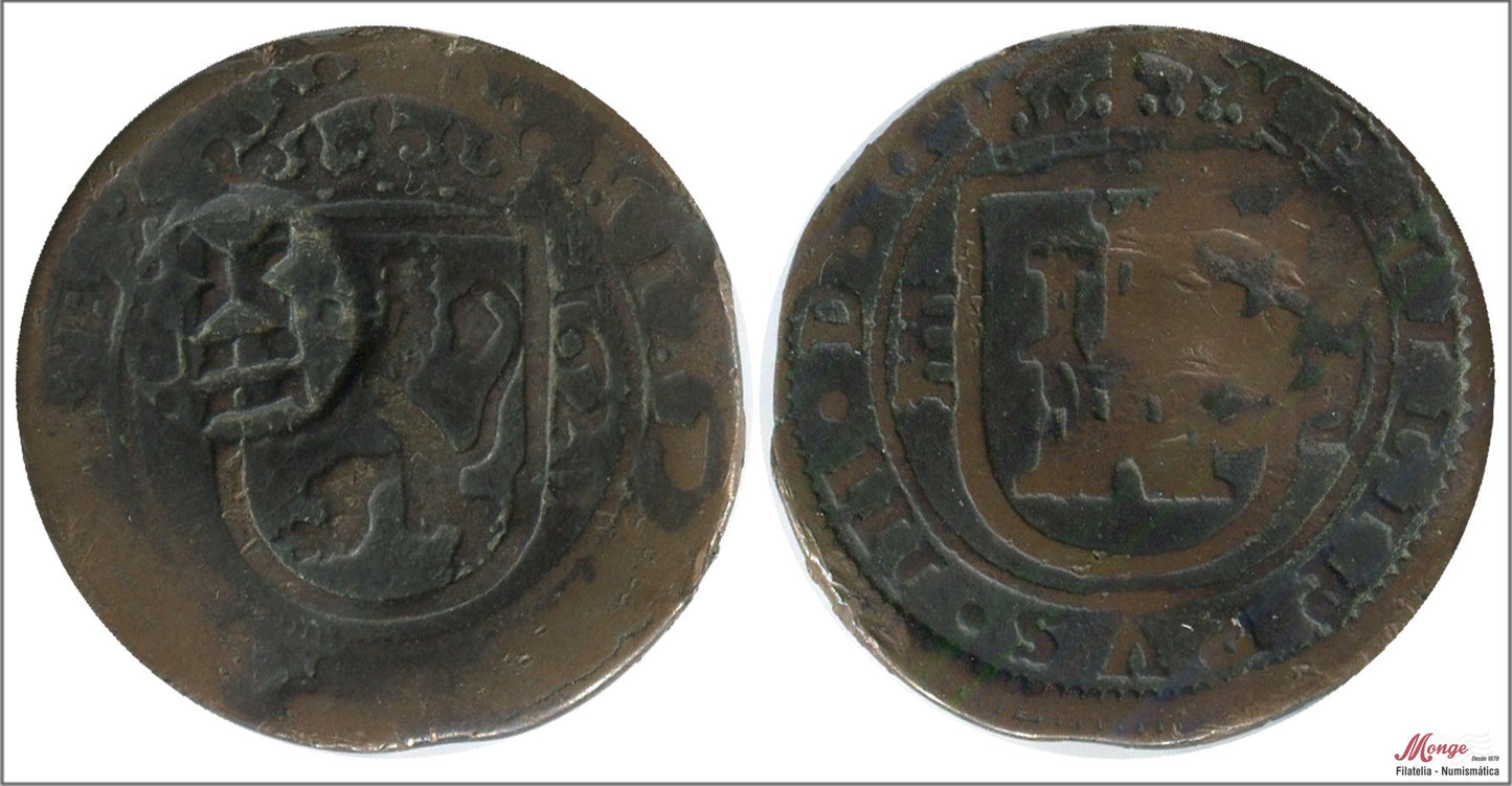 España - 1620 - Felipe III - Nº 00775 - JS-D235 - BC / F - 8 Maravedis 1620 Ingenio-Segovia Cu