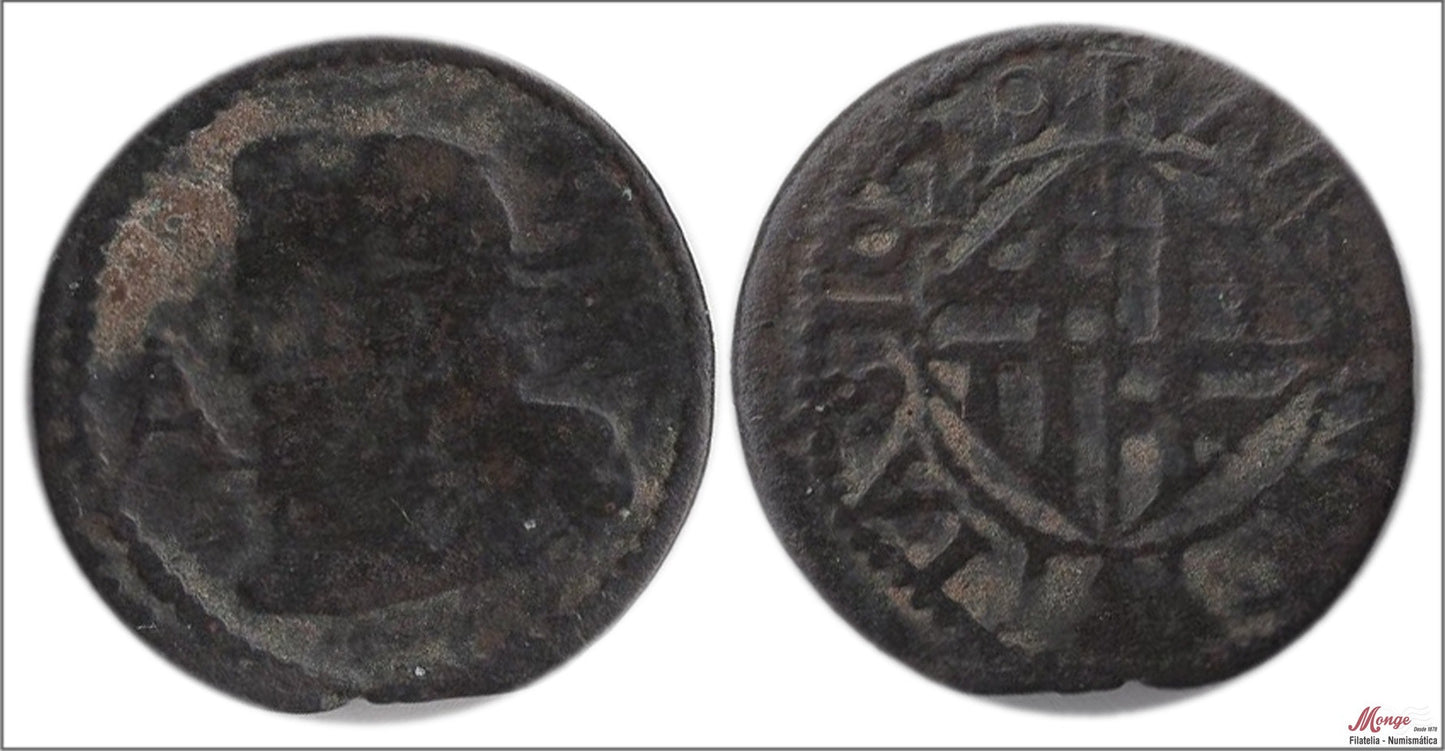 España - 1629 - Felipe IV - Nº 01230 - BC+ / F+ - 1 Ardit 1629 Barcelona Cu