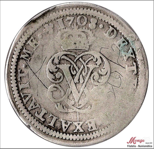 España - 1708 - Felipe V - Nº 01381 - BC / F - 2 Reales 1708 Y Segovia - plata