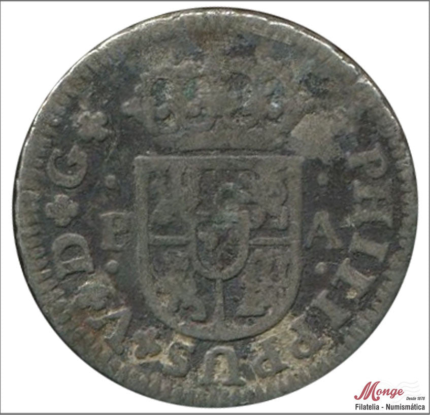 España - 1731 - Felipe V - Nº 01928 - BC+ / F+ - 1/2 Real 1731 Sevilla PA Ag