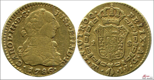 España - 1786 - Carlos III - Nº 00717 - MBC / VF - 1 Escudo 1786 Santa Fe JJ / 3,40 gr. oro