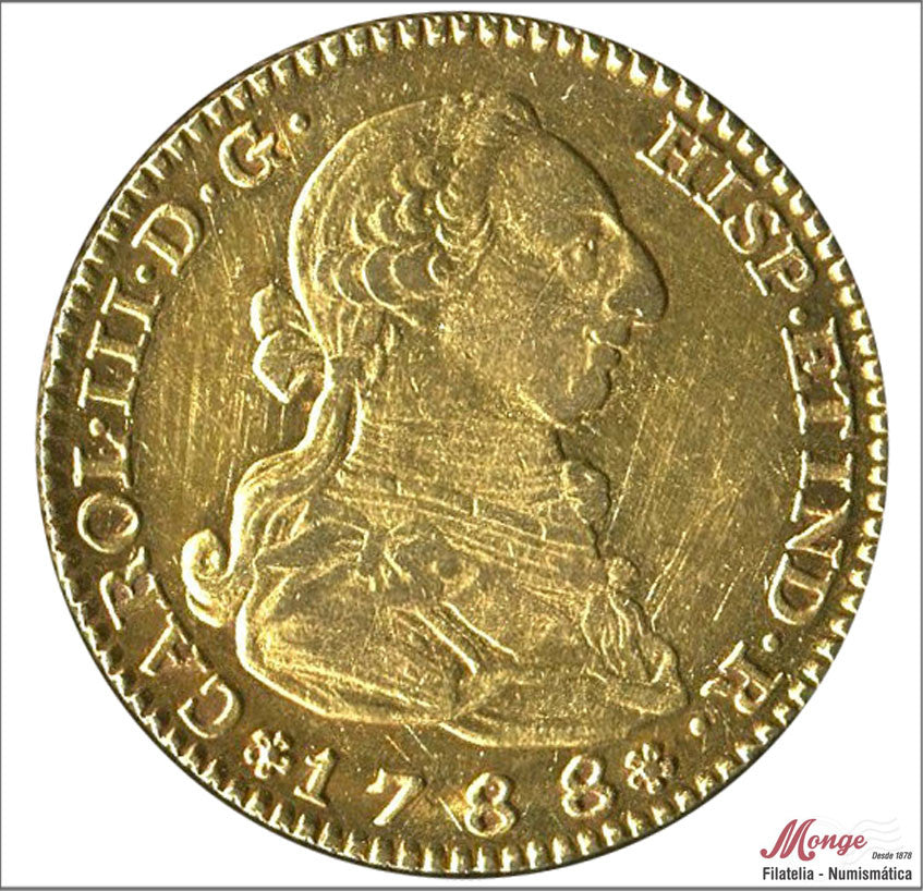 España - 1788 - Carlos III - Nº 00459 - EBC / XF - 2 Escudos 1788 M Madrid 6,75 gr. oro