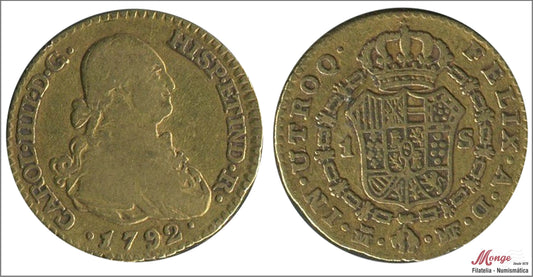 España - 1792 - Carlos IV - Nº 00491 - MBC- / MBC - 1 Escudo 1792 Madrid MF / 3,30 gr. oro