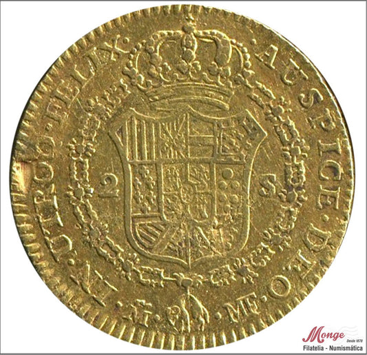 España - 1796 - Carlos IV - Nº 00332 - MBC+ / VF+ - 2 Escudos 1796 Madrid MF 6,80 gr. oro