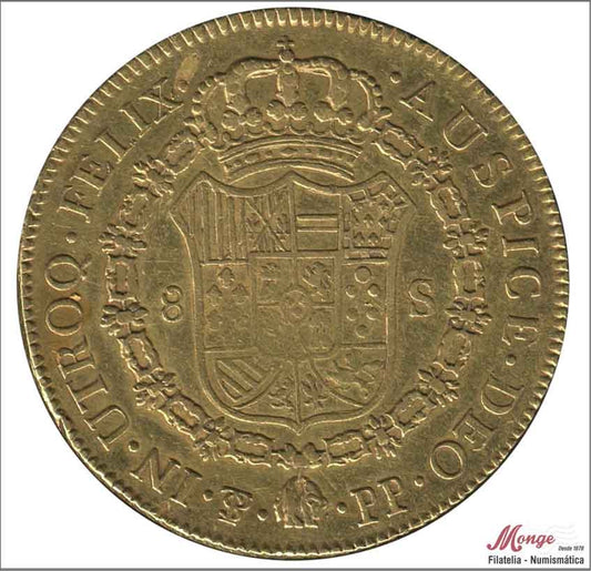 España - 1800 - Carlos IV - Nº 00107 - MBC / VF - 8 Escudos 1800 Potosi PP / 27 gr. oro