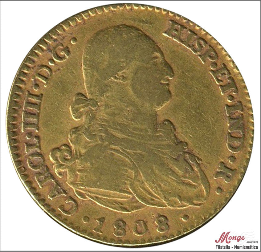 España - 1808 - Carlos IV - Nº 00353 - MBC / VF - 2 Escudos 1808 Madrid AI 6,75 gr. oro