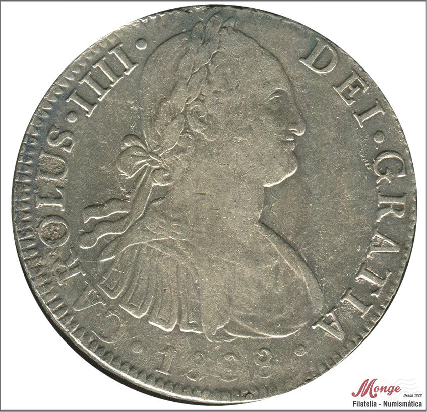 España - 1808 - Carlos IV - Nº 00709 - MBC / MBC- - 8 Reales 1808 TH Mejico / 27 gr. plata