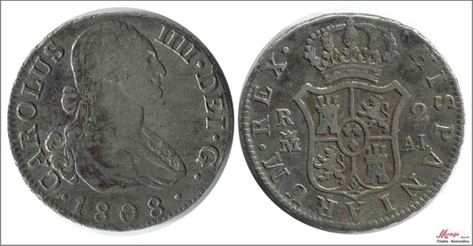 España - 1808 - Carlos IV - Nº 00980 - MBC+ / VF+ - 2 Reales 1808 AI Madrid Ag