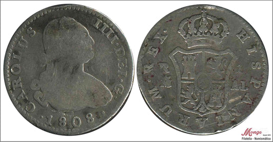 España - 1808 - Carlos IV - Nº 01133 - BC- / BC - 1 Real 1808 AI Madrid Ag