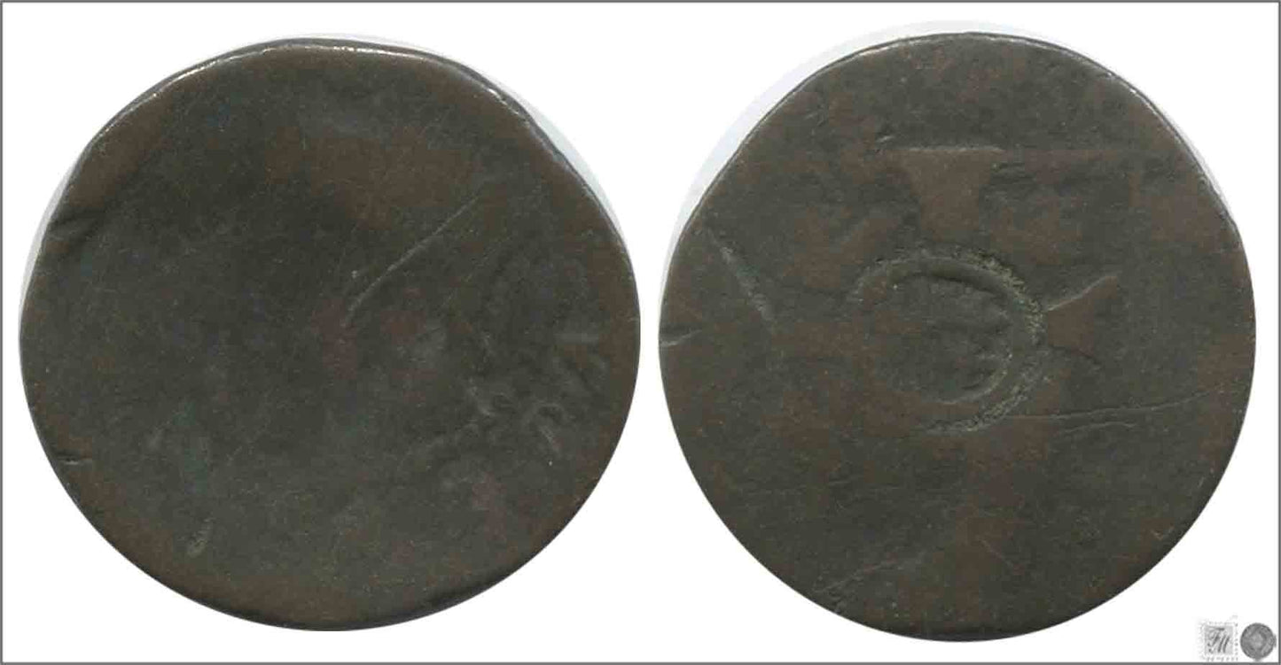 España - 1808 - Fernando VII - Regular conservación - RC / VG - 6 Dineros Resellados Mallorca / Tiempo de Fernando VII 1808-1833