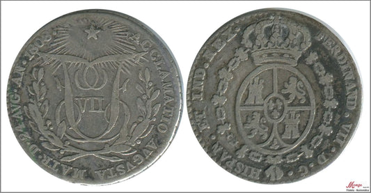 España - 1808 - Medalla - Nº N-1808-01 - MBC / VF - Proclamación Fernado VII año 1808 Madrid / Modulo 1 Real