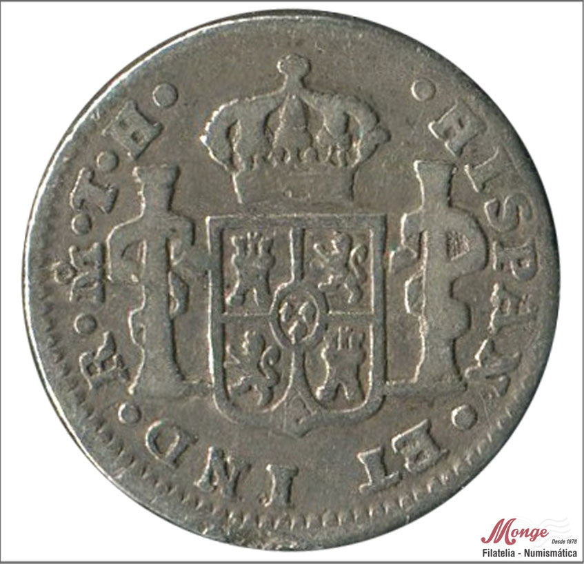 España - 1809 - Fernando VII - Nº 01336 - BC- / BC - 1/2 Real 1809 TH Mejico Ag