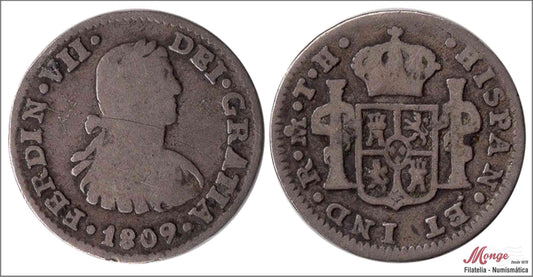 España - 1809 - Fernando VII - Nº 01336 - BC / MBC- - 1/2 Real 1809 TH Mejico Ag