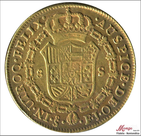 España - 1810 - Fernando VII - Nº 00115 - MBC / MBC+ - 8 Escudos 1810 Santiago FJ 26,95 gr. oro