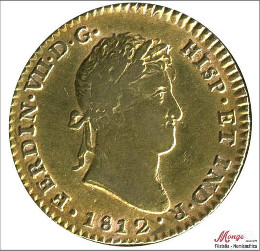 España - 1812 - Fernando VII - Nº 00180 - MBC / VF - 2 Escudos 1812 CI Cadiz 6,75 gr. oro