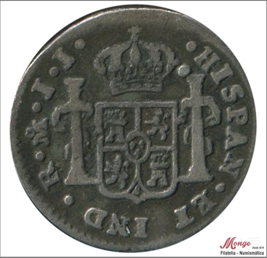 España - 1814 - Fernando VII - Nº 01345 - MBC - / VF- - 1/2 Real 1814 JJ Mejico Ag