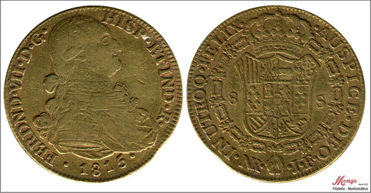 España - 1815 - Fernando VII - Nº 00104 - MBC / VF - 8 Escudos 1815 JF Nuevo Reino JF / 26,95 gr oro