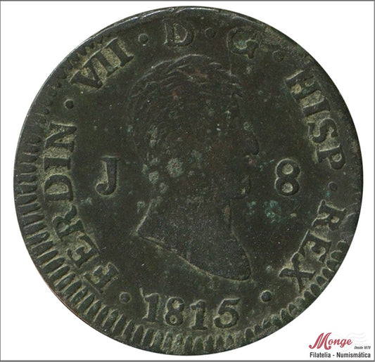 España - 1815 - Fernando VII - Nº 01547 - MBC - / VF- - 8 Maravedis 1815 Jubia Cu