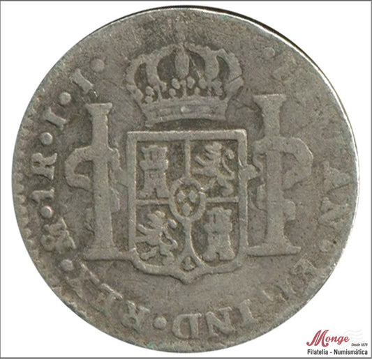 España - 1816 - Fernando VII - Nº 01176 - BC / MBC- - 1 Real 1816 Mejico JJ Ag.