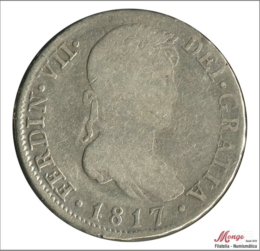 España - 1817 - Fernando VII - Nº 00757 - BC / MBC- - 4 Reales Madrid 1817 GJ / 13,35 gr. plata