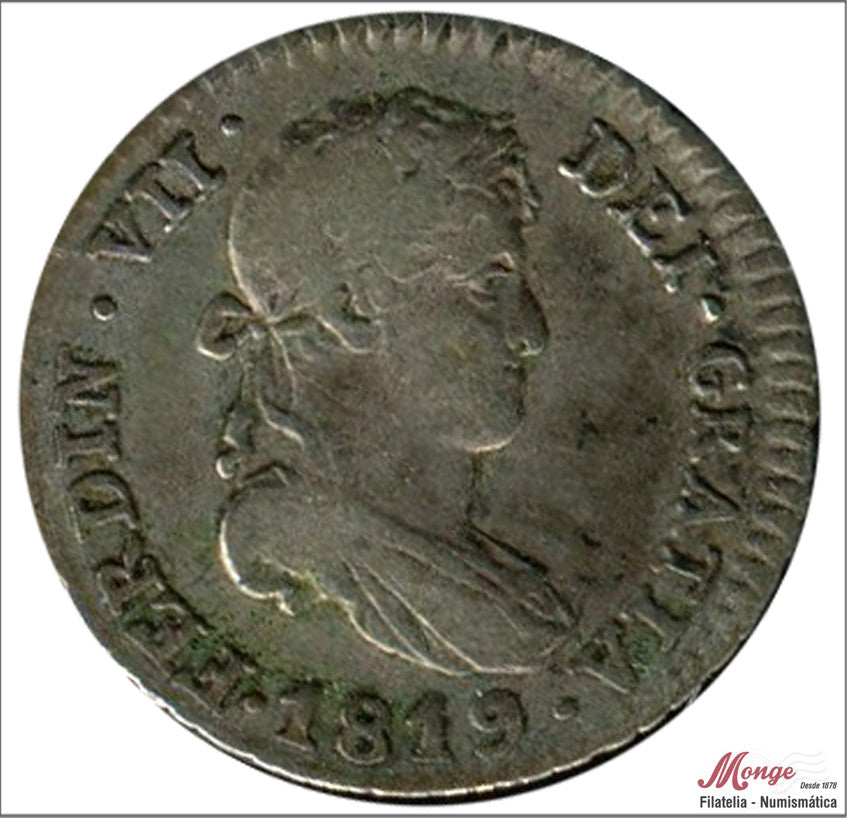 España - 1819 - Fernando VII - Nº 01324 - MBC - / VF- - 1/2 Real 1819 GJ Madrid Ag