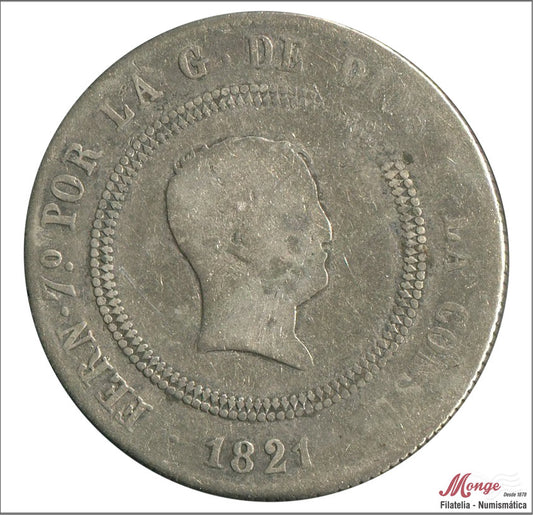 España - 1821 - Fernando VII - Nº 00762 - BC / BC- - 4 Reales (10 reales) 1821 Madrid Ag