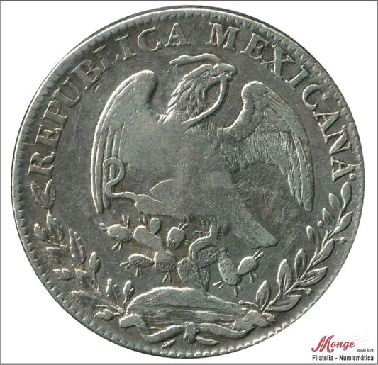 España - 1834 - Isabel II - Nº CL451 - MBC+ / VF+ - 1 Peso Resello Filipinas Y II 1834-1837 sobre Mexico 8 Reales Guadalajara 18