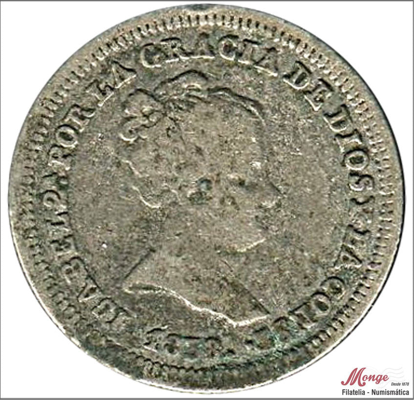 España - 1838 - Isabel II - Nº 00235 - BC / F - 1 Real 1838 Madrid CL Ag.