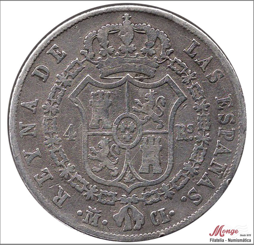 España - 1848 - Isabel II - Nº 00375 - MBC- / MBC - 4 Reales 1848 CL Madrid Ag