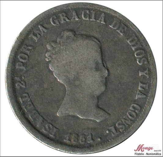 España - 1851 - Isabel II - Nº 00307 - MBC - / VF- - 2 Reales 1851 RD Sevilla - plata