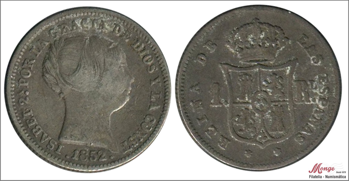 España - 1852 - Isabel II - Nº 00256 - MBC / VF - 1 Real 1852 Madrid Ag