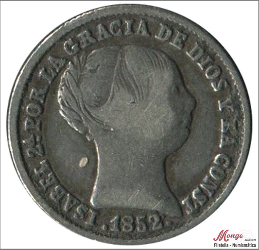 España - 1852 - Isabel II - Nº 00258 - MBC- / MBC - 1 Real 1852 Sevilla Ag