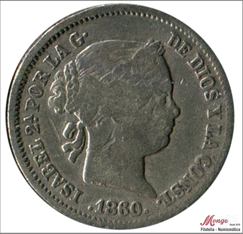 España - 1860 - Isabel II - Nº 00271 - MBC - / VF- - 1 Real 1860 Madrid Ag