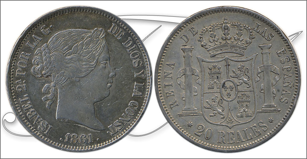 España - 1861 - Isabel II - Nº 00523 - EBC- / EBC - 20 Reales 1861 Madrid Ag