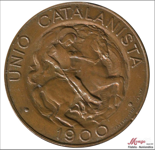 España - 1900 - Unión Catalanista - Nº UC-2 - EBC / XF - 10 centimos 1900 Bronce