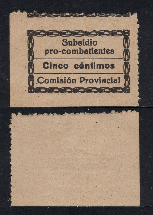 España - 1935 - Cooperativas - Nº NC-311 - SC/UNC - 5 centimos / Subsidio Pro- Combatientes