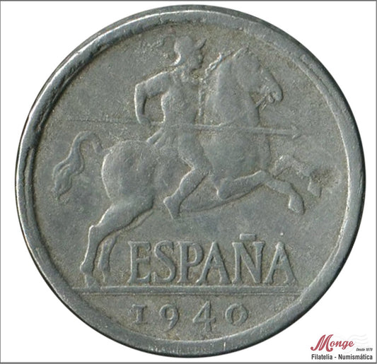 España - 1940 - Franco - Nº 00238 - BC / F - 5 centimos 1940