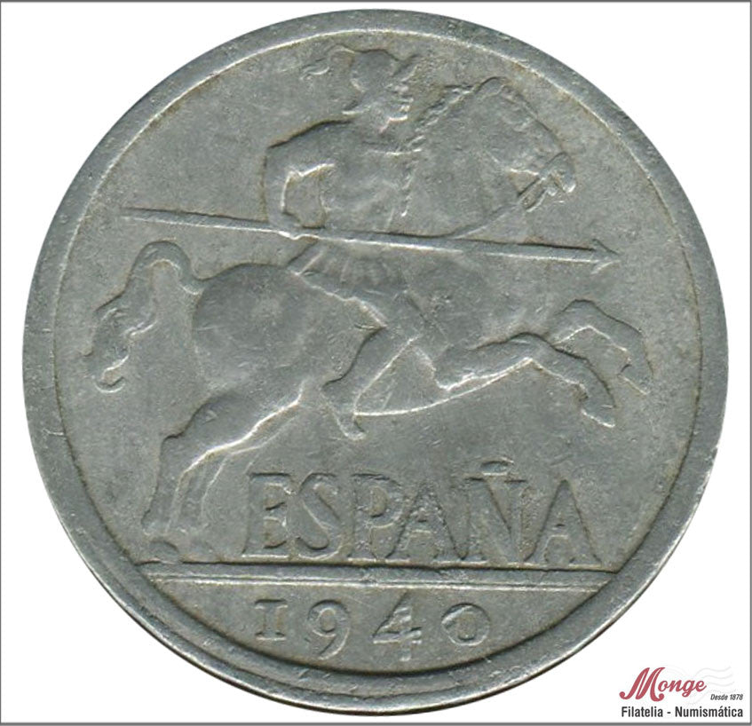 España - 1940 - Franco - Nº 00242 - BC / F - 10 centimos 1940