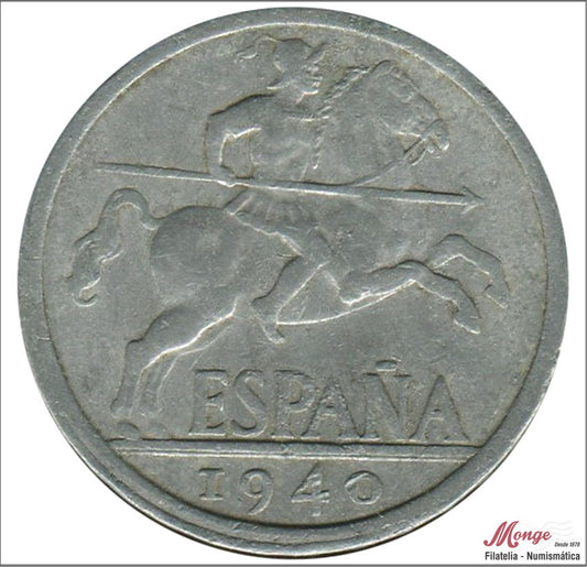 España - 1940 - Franco - Nº 00242 - BC / F - 10 centimos 1940