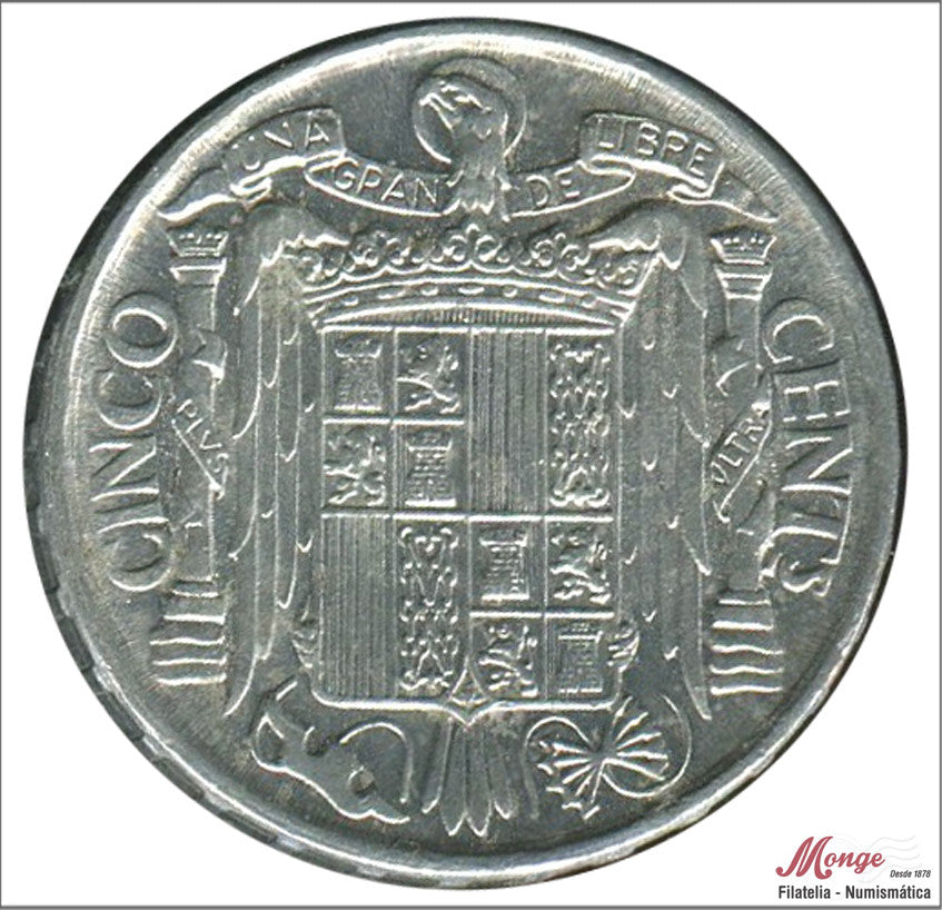 España - 1941 - Franco - Nº 00239 - EBC+ / XF+ - 5 centimos 1941