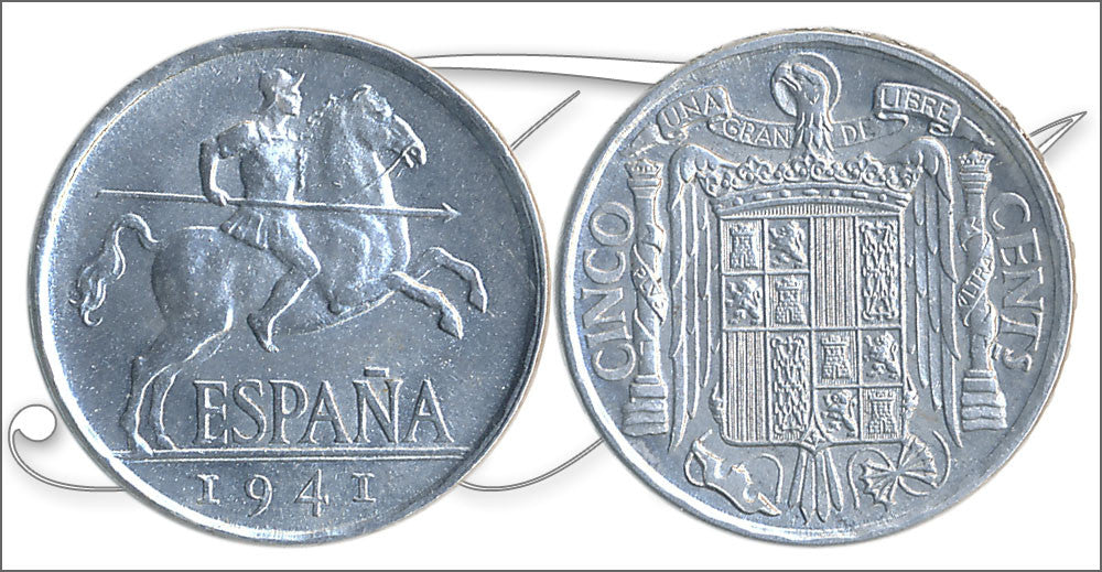 España - 1941 - Franco - Nº 00239 - S/C- aUNC - 5 centimos 1941